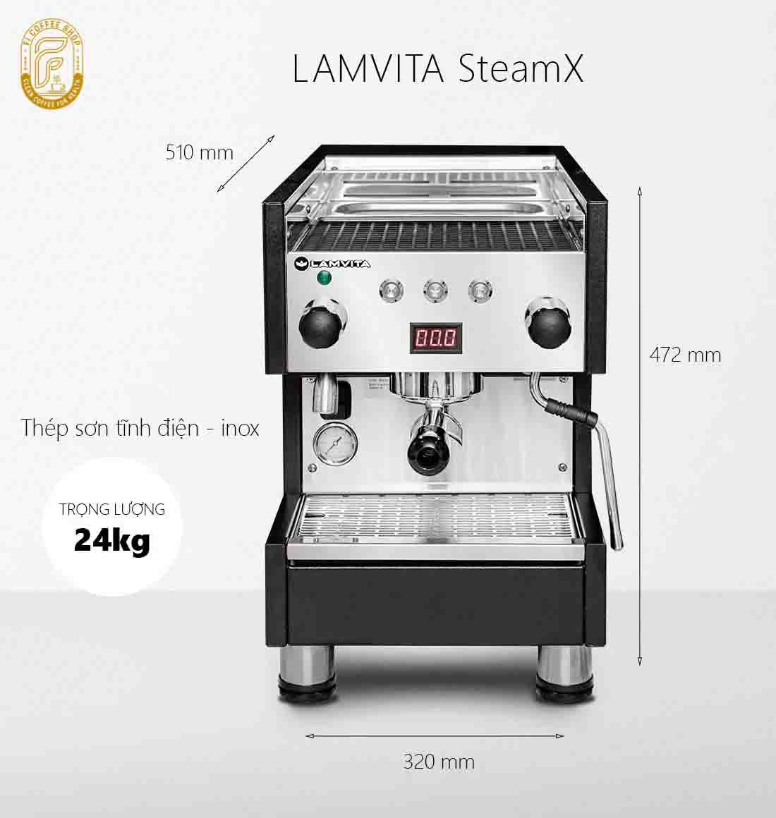Máy Pha Cà Phê Lamvita SteamX May pha ca phe lamvita steamx 11