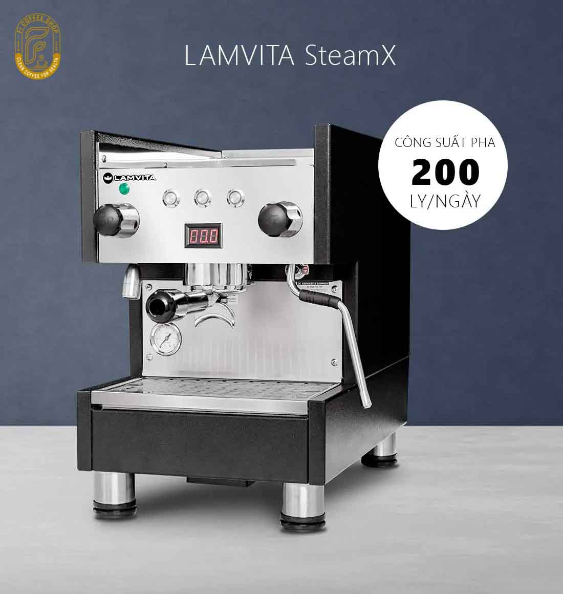 Máy Pha Cà Phê Lamvita SteamX May pha ca phe lamvita steamx 3