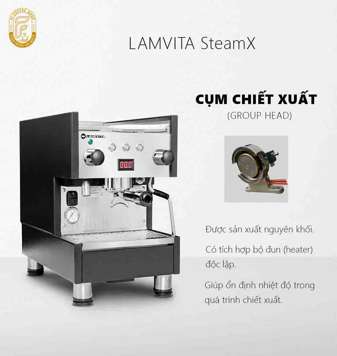 Máy Pha Cà Phê Lamvita SteamX May pha ca phe lamvita steamx 7