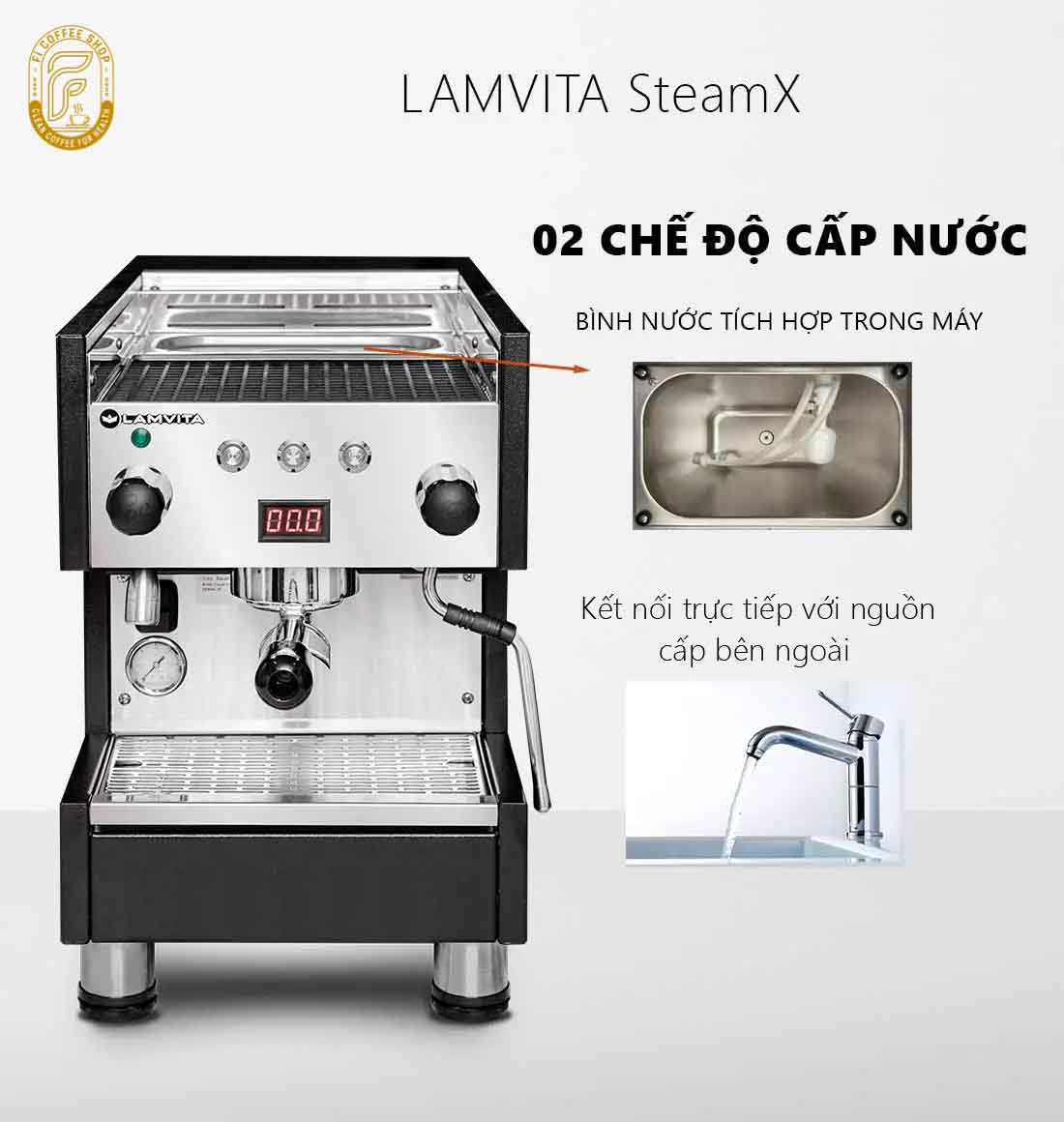 Máy Pha Cà Phê Lamvita SteamX May pha ca phe lamvita steamx 8