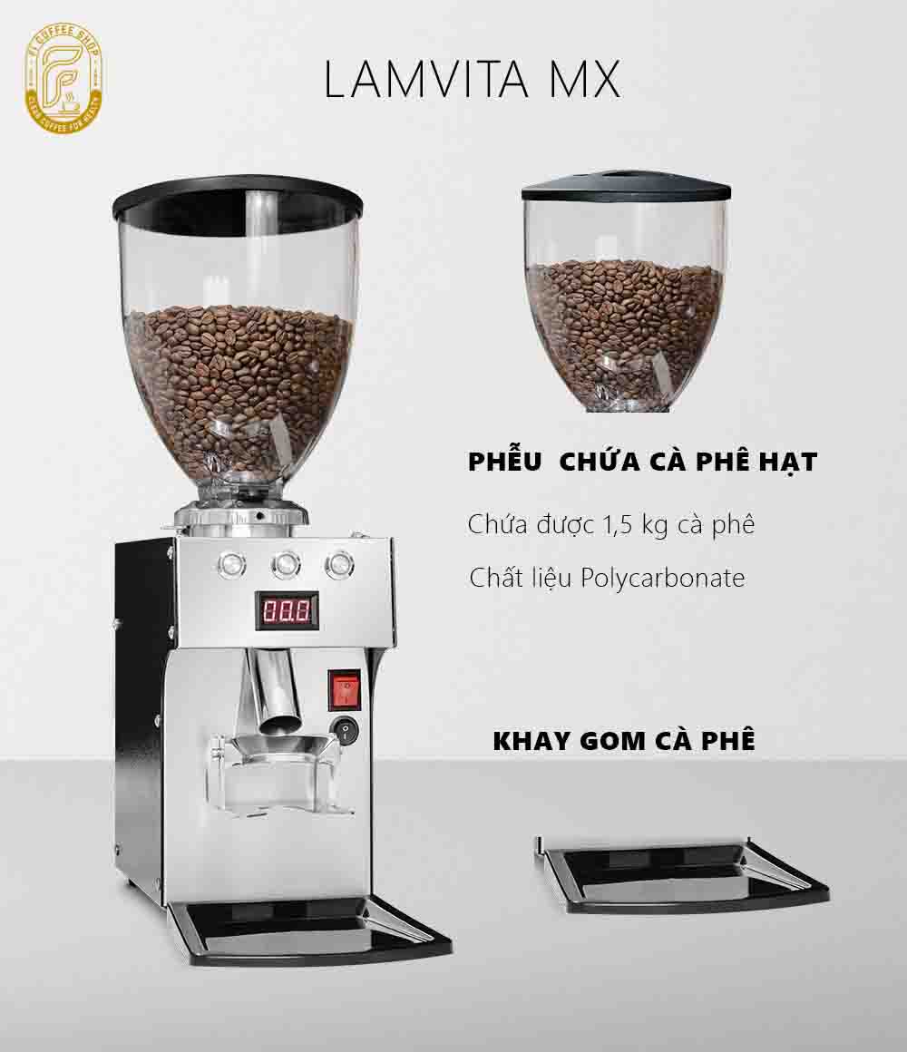 Máy Xay Cà Phê Tự Động Lamvita MX May xay ca phe lamvita mx 6