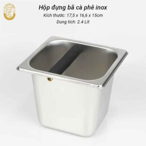 Hộp Đựng Bã Cà Phê Inox Cao 15cm Hop dap ba ca phe inox 1