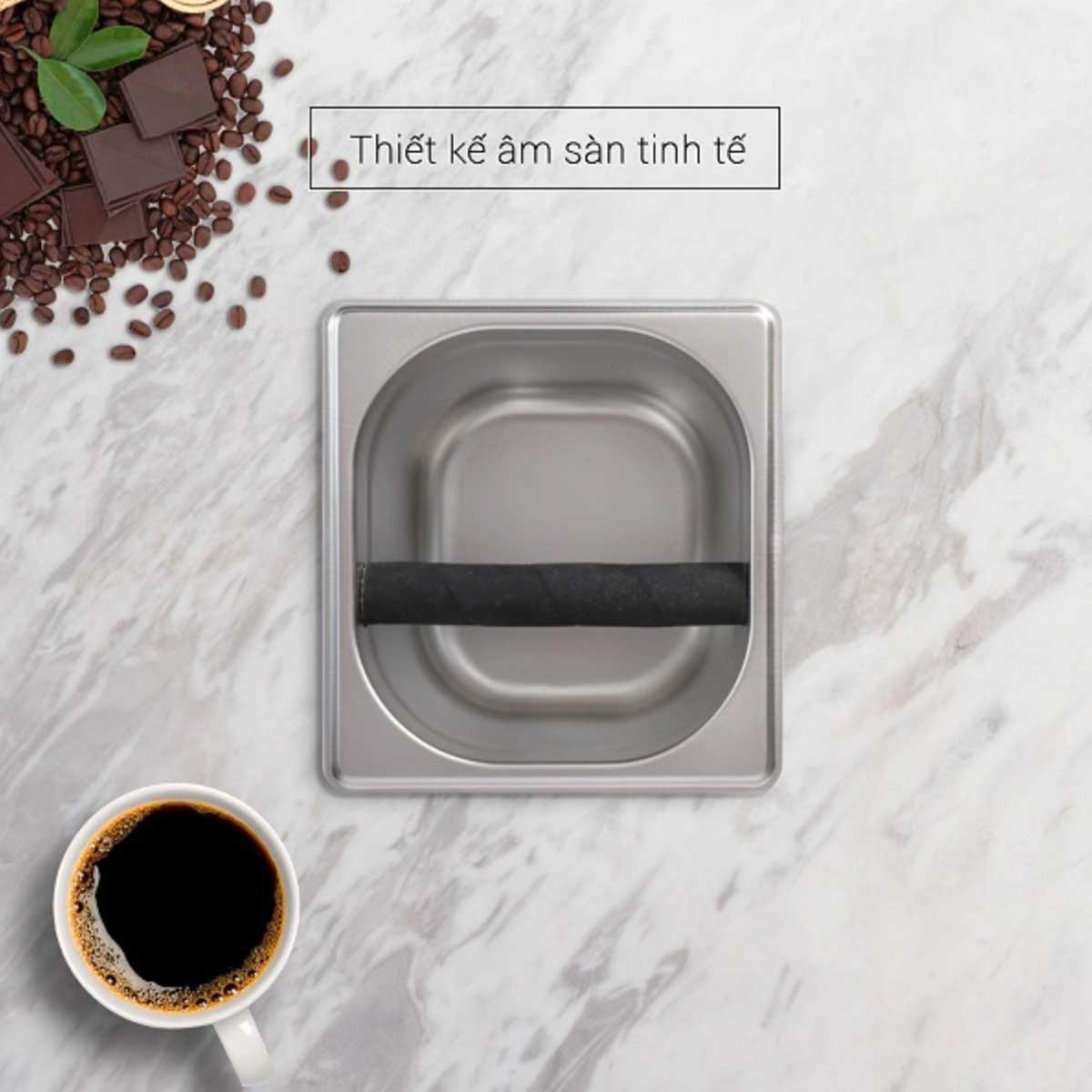 Hộp Đựng Bã Cà Phê Inox Cao 15cm Hop dap ba ca phe inox 5