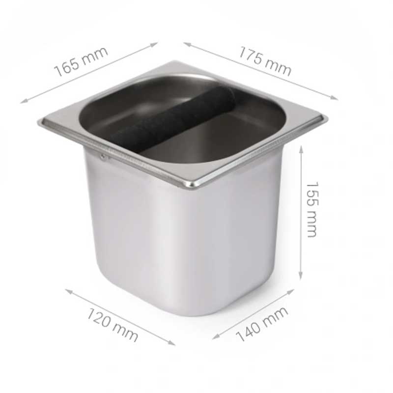 Hộp Đựng Bã Cà Phê Inox Cao 15cm Hop dap ba ca phe inox 6