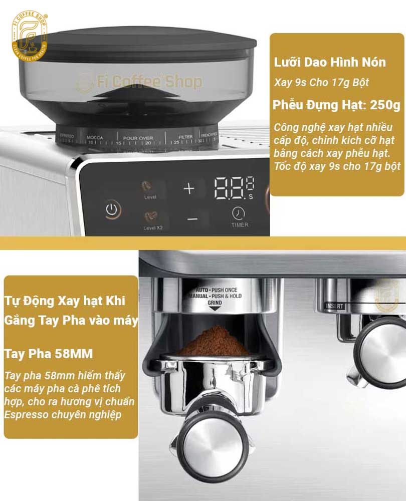 Máy Pha Cà Phê Ceria Barista CB-30S may pha ca phe ceria 30s 8